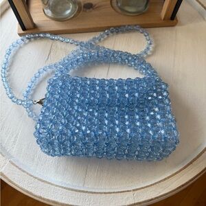 Blue Beaded Women's Bag